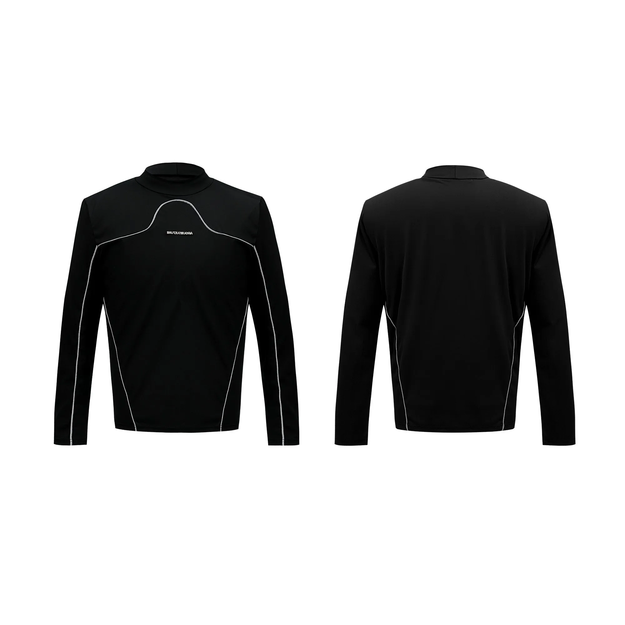 【24s Nov.】Reflective Line Slim High Collar Bottoming Shirt