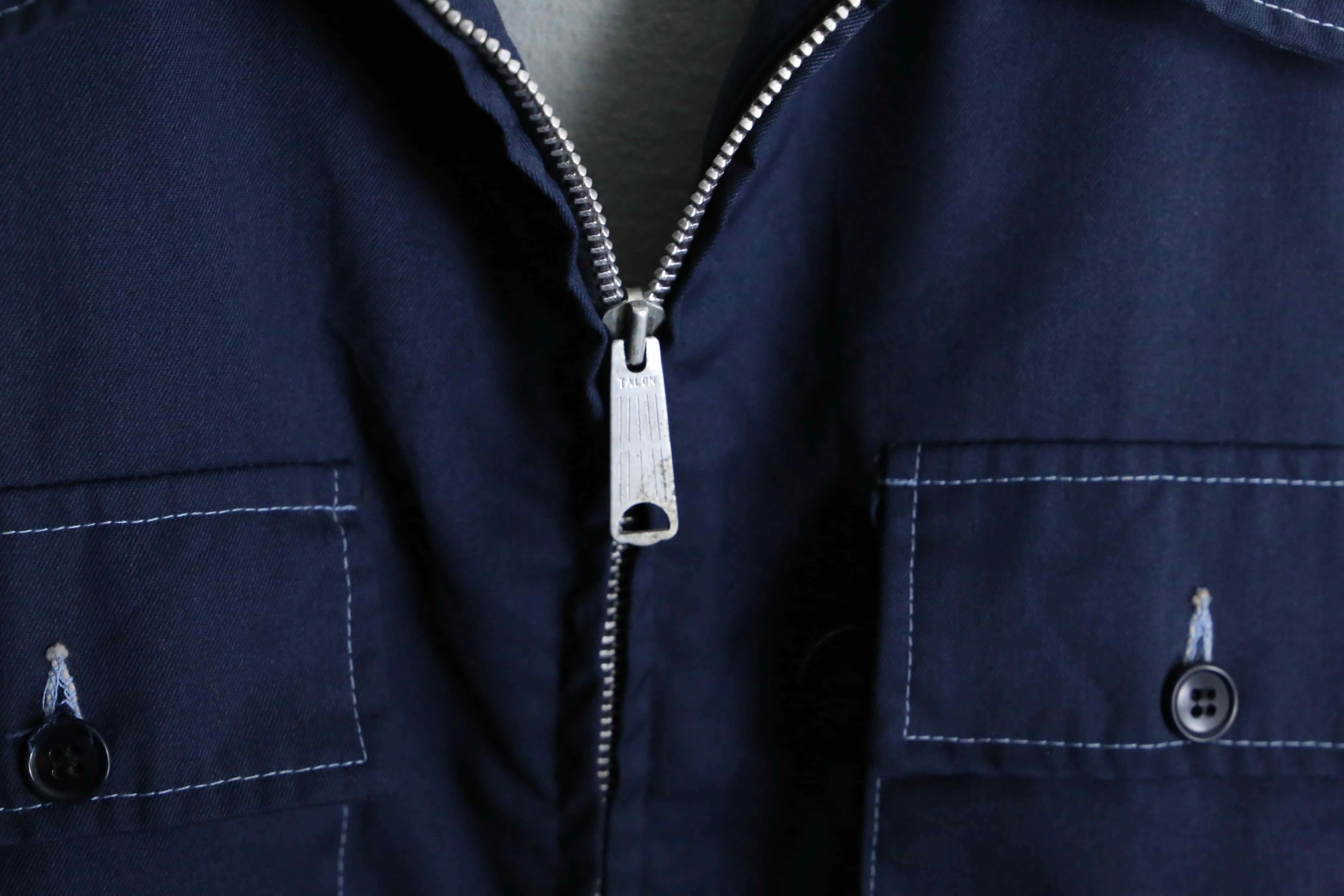 60〜70's "Sears" navy color double flap pocket zip jacket