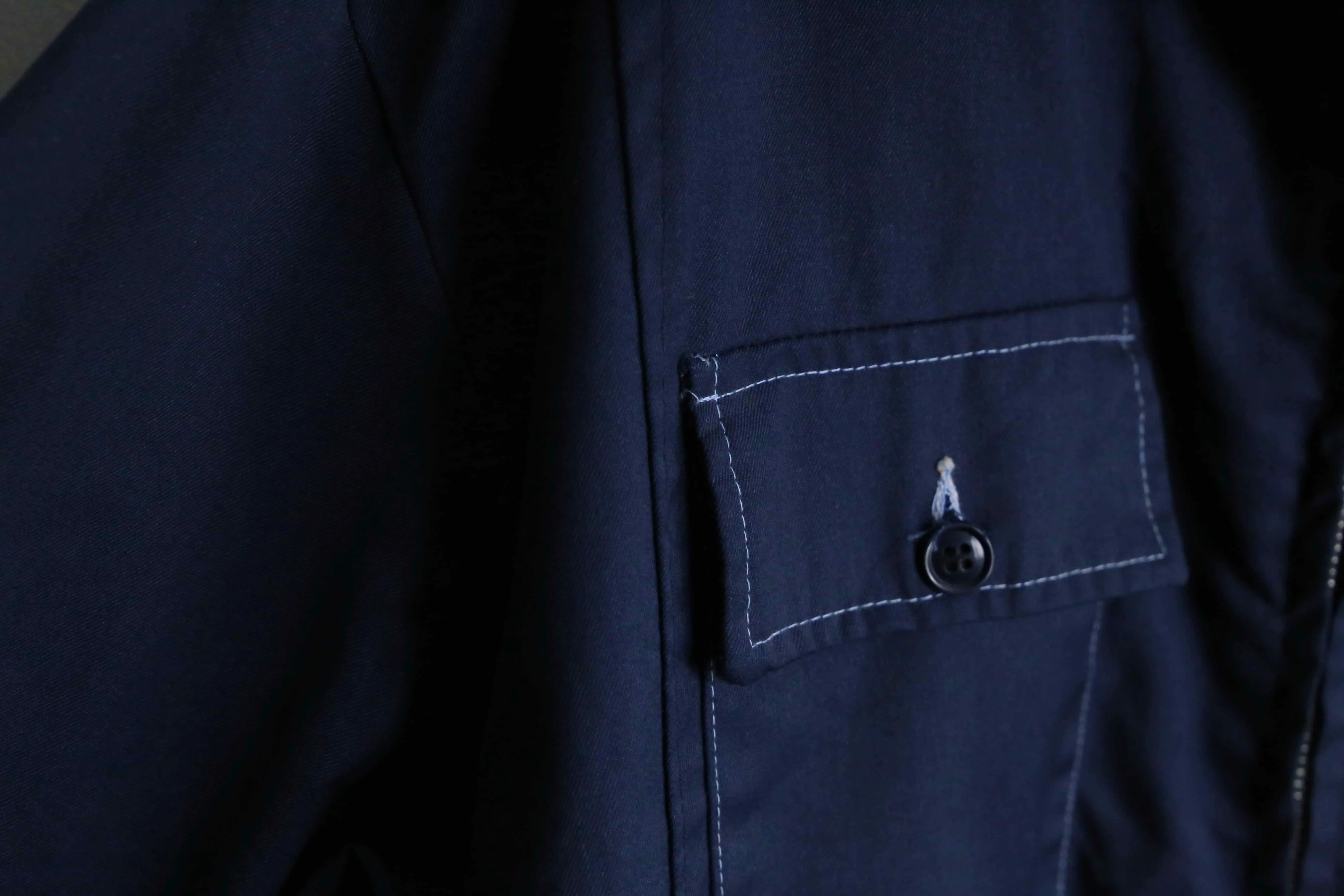 60〜70's "Sears" navy color double flap pocket zip jacket