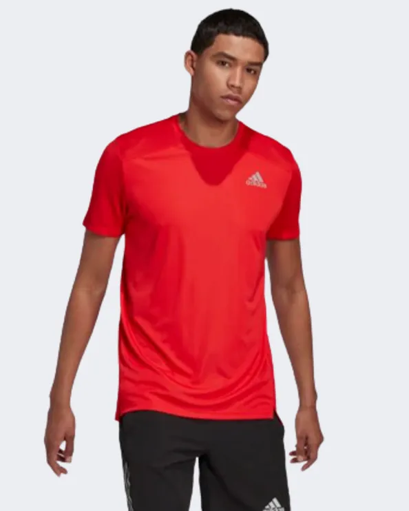 Adidas Own The Run Cooler Men Running T-Shirt Red Hl3979