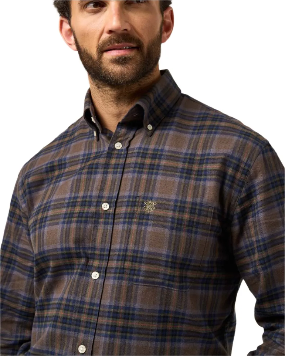 Alan Paine Ilkley Flannel Button-Down Collar Shirt