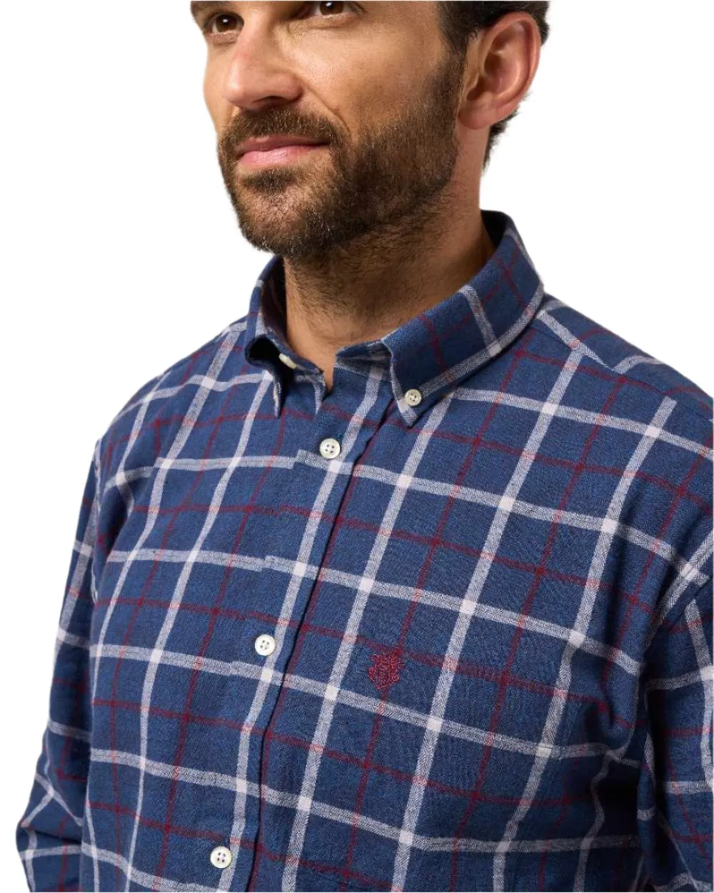 Alan Paine Ilkley Flannel Button-Down Collar Shirt