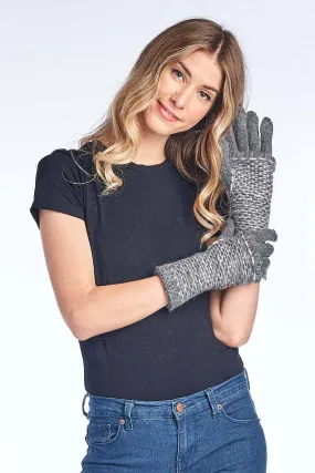 Alpaca Full Gloves - Stitch - Smoke