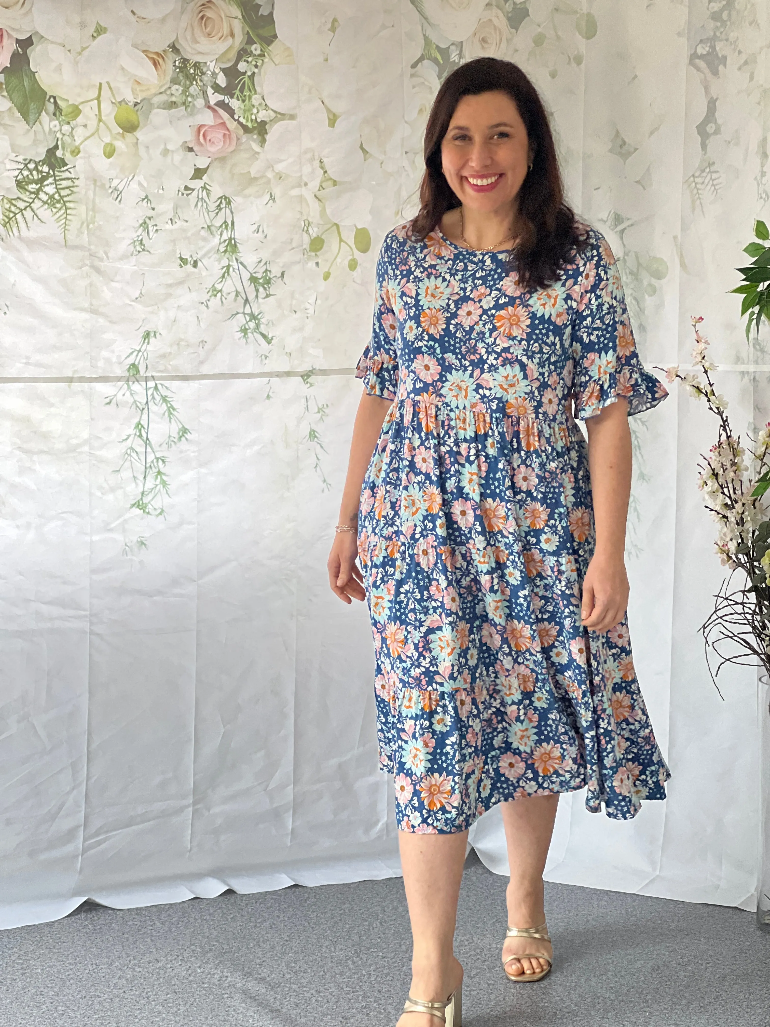 Annie Blue Floral Dress