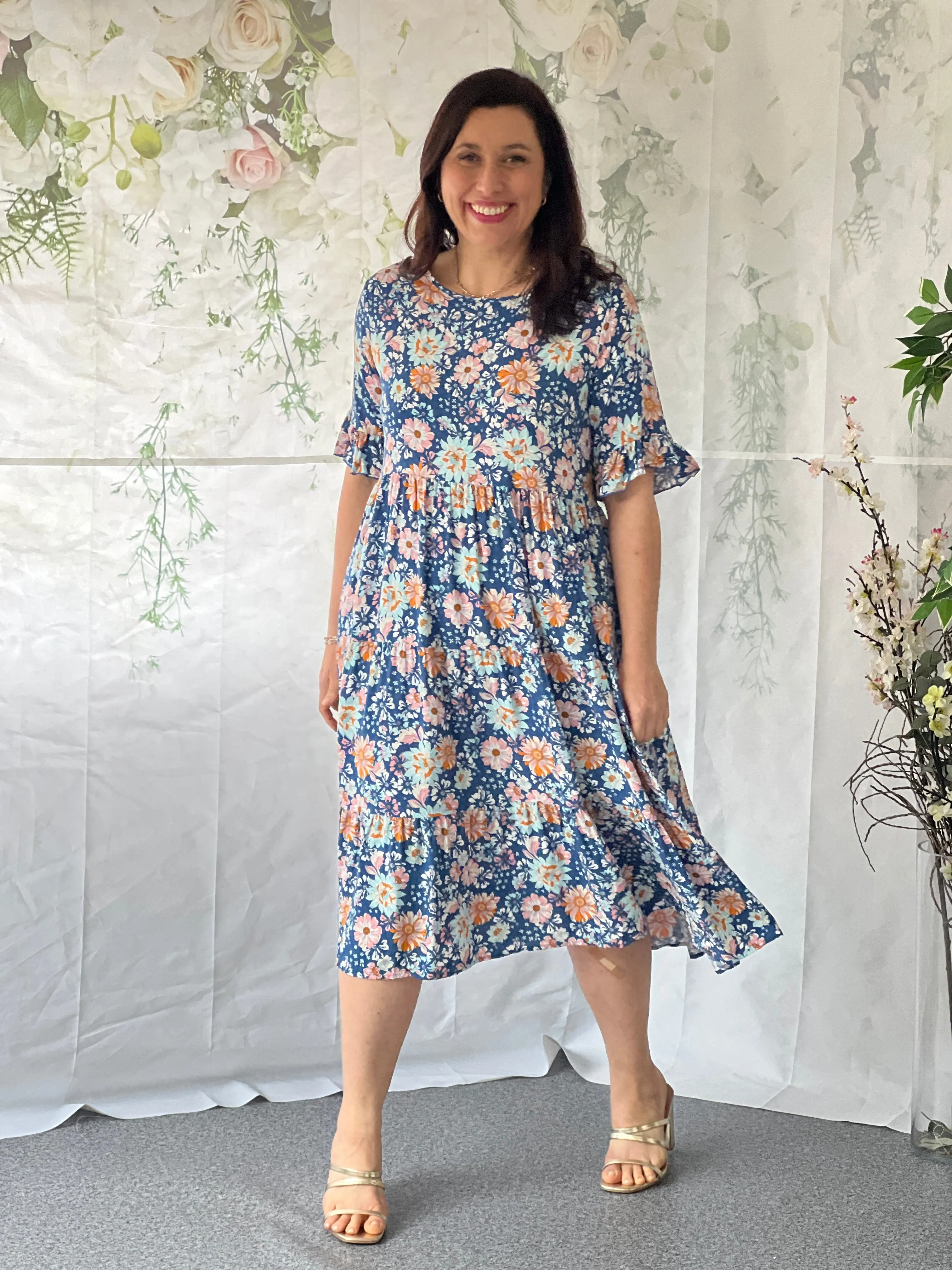 Annie Blue Floral Dress