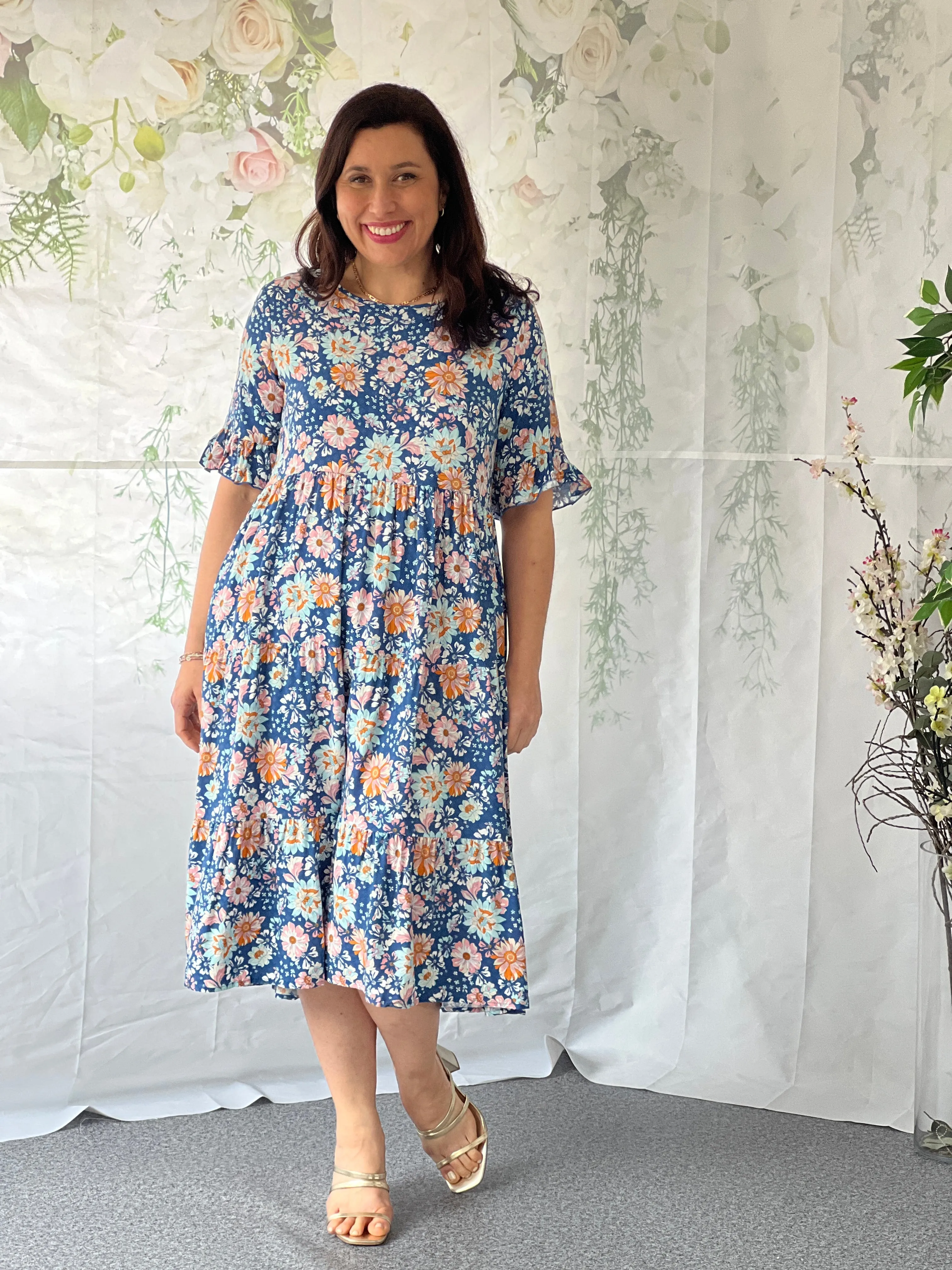 Annie Blue Floral Dress