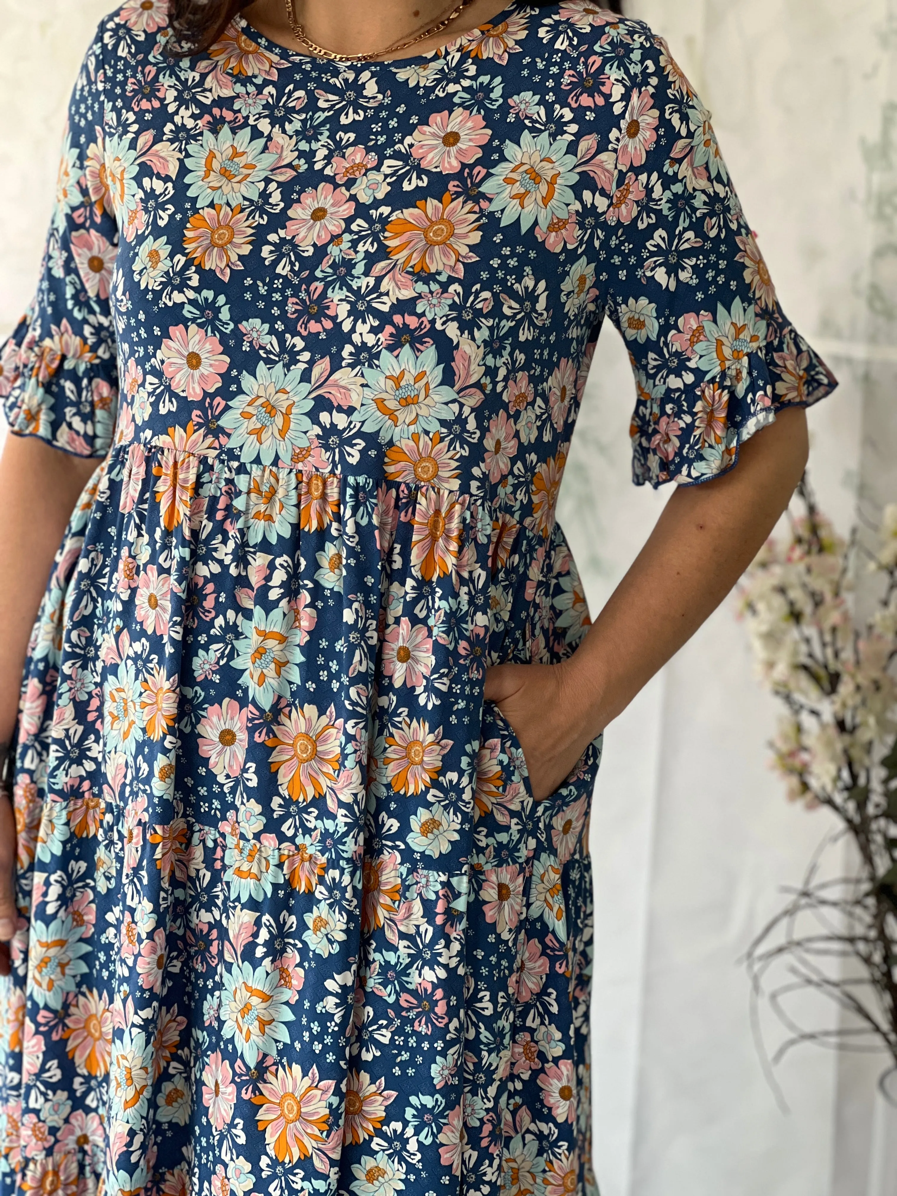 Annie Blue Floral Dress