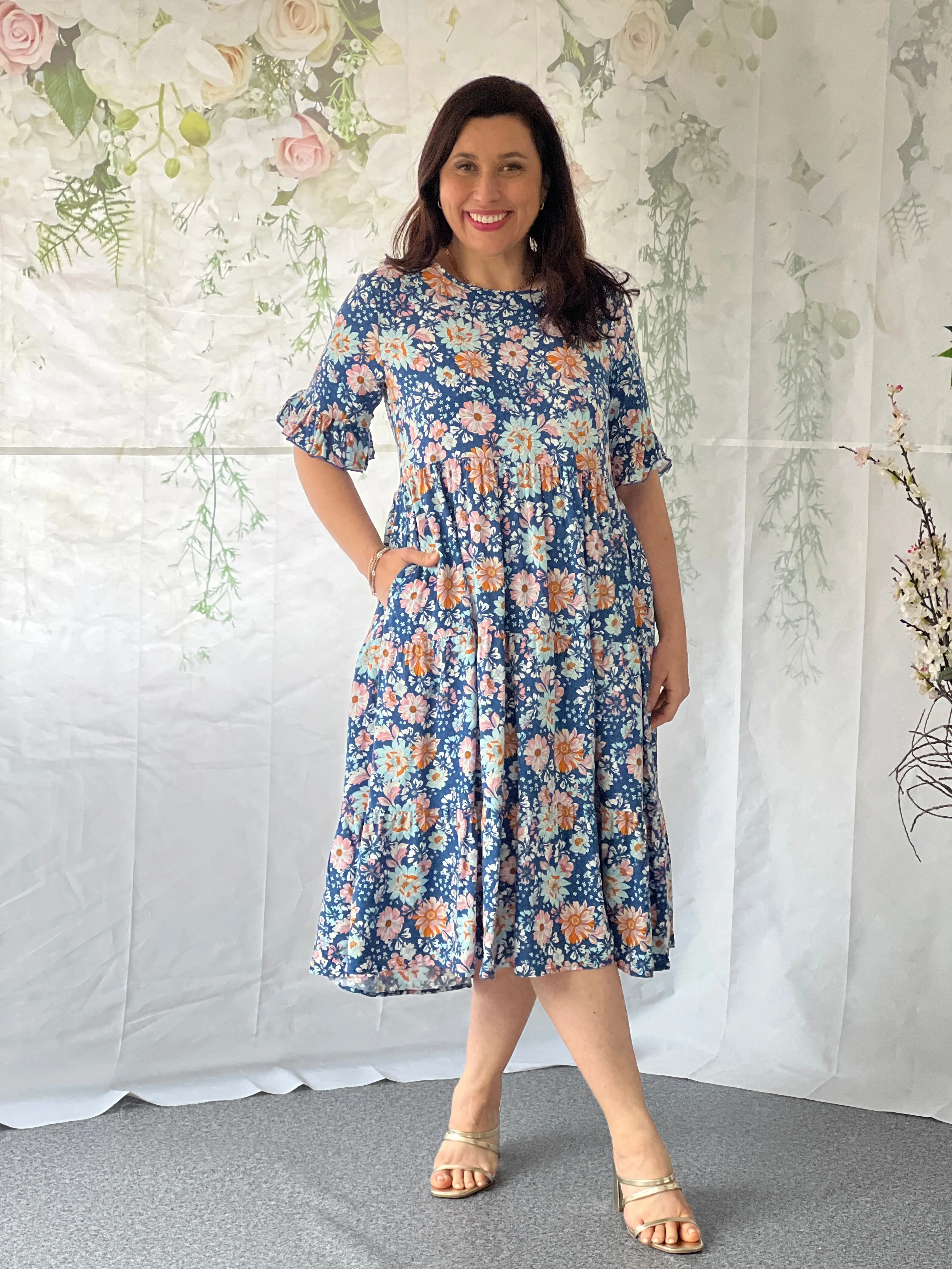 Annie Blue Floral Dress