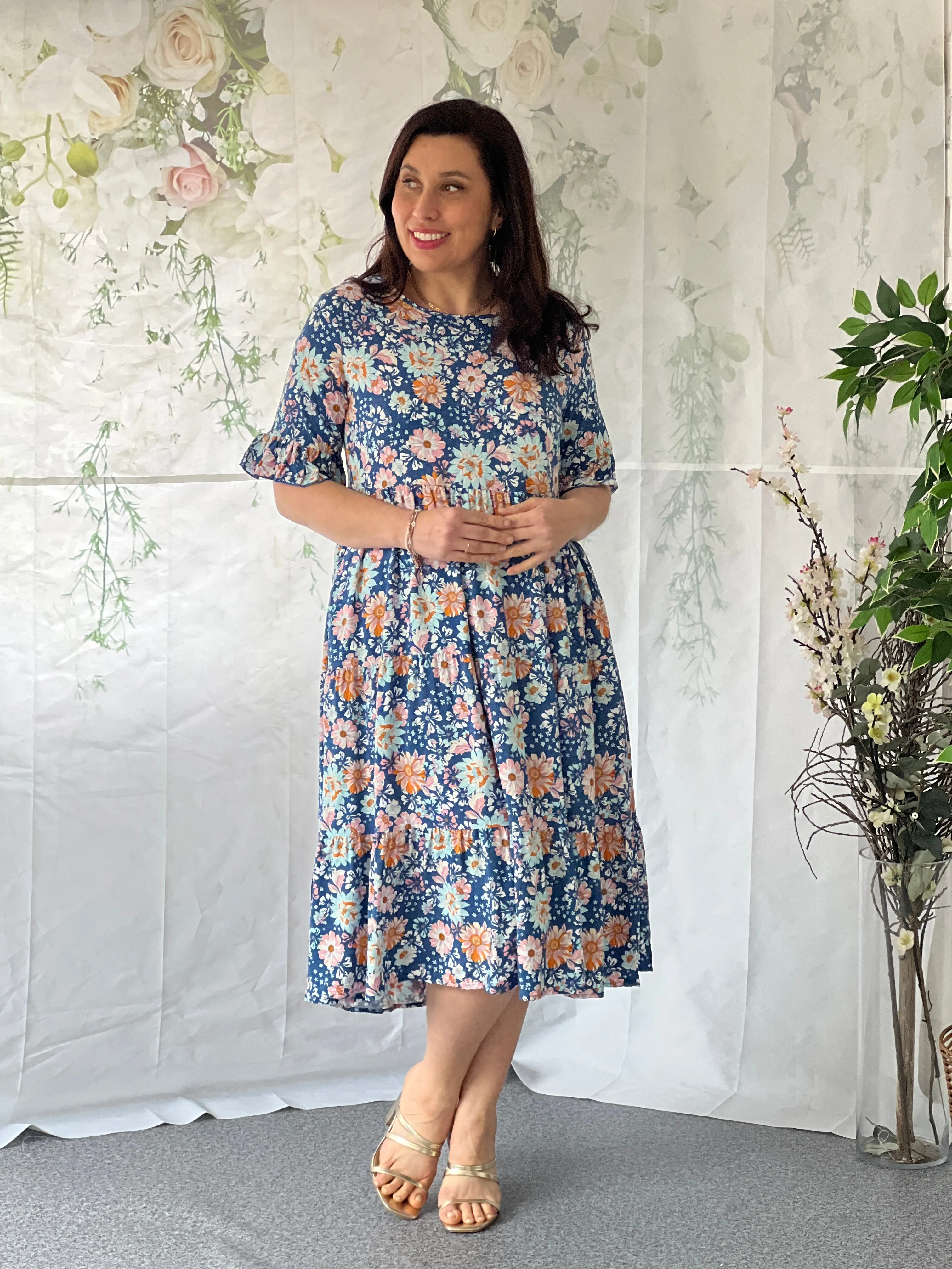 Annie Blue Floral Dress