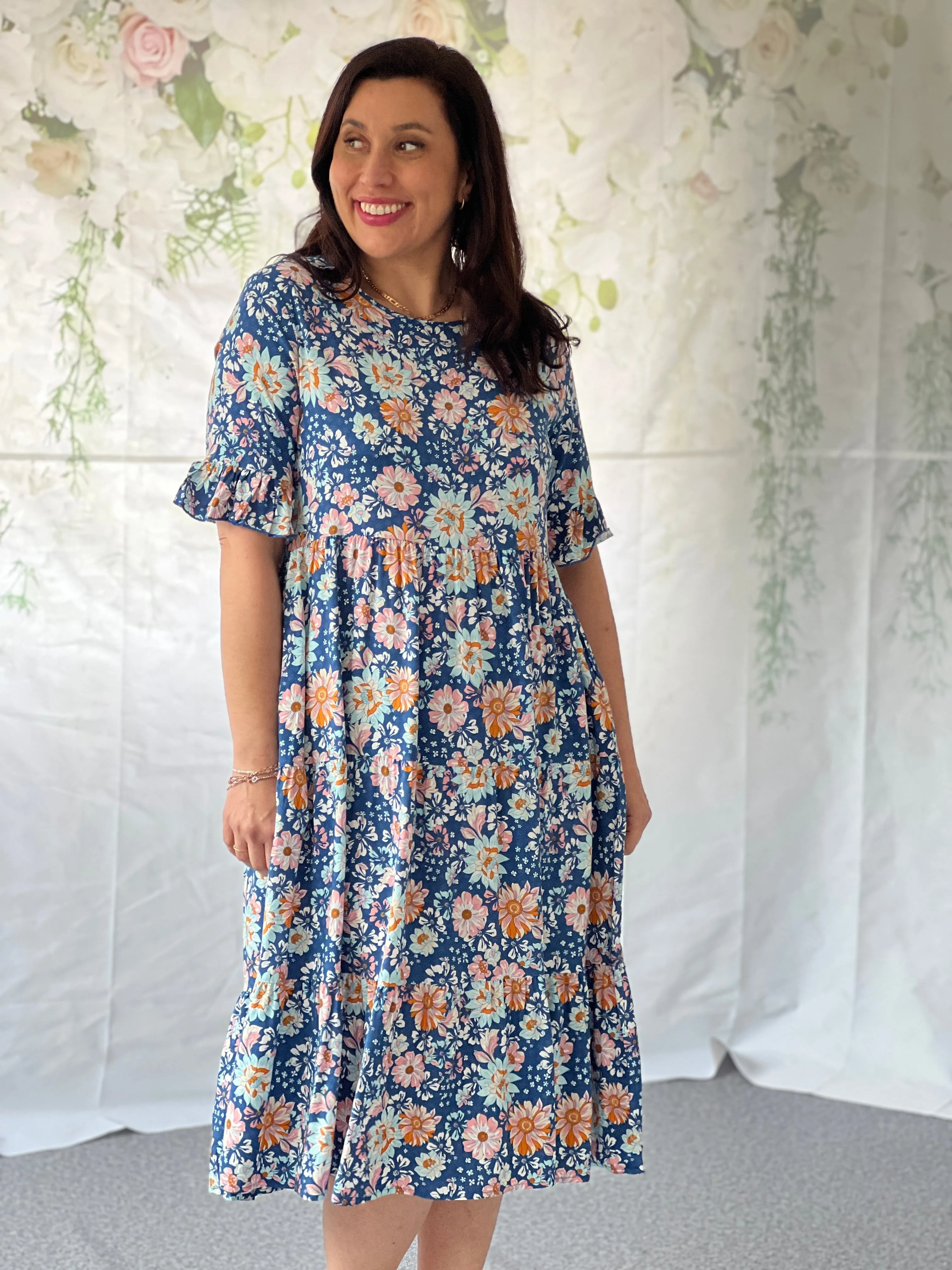 Annie Blue Floral Dress