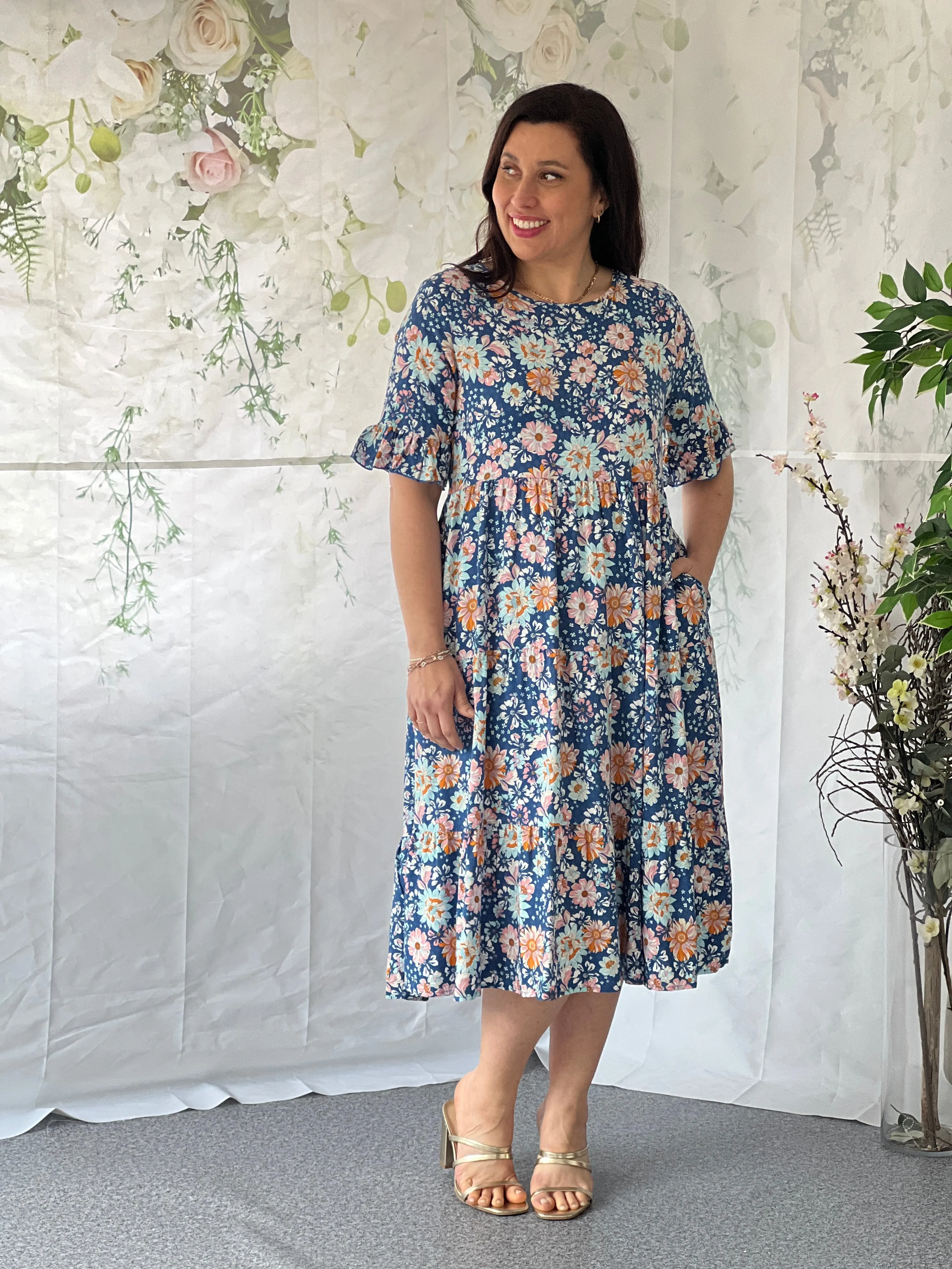 Annie Blue Floral Dress