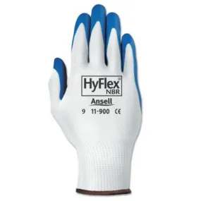 Ansell HyFlex NBR Gloves, 10, Blue/White, 103351