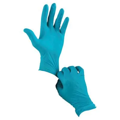 Ansell TouchNTuff® 92-500 Disposable Nitrile Gloves, Rolled Cuff, Size 8.5 to 9, Green, 92-500-8.5-9