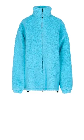 Balenciaga Faux Shearling Zip-Up Jacket