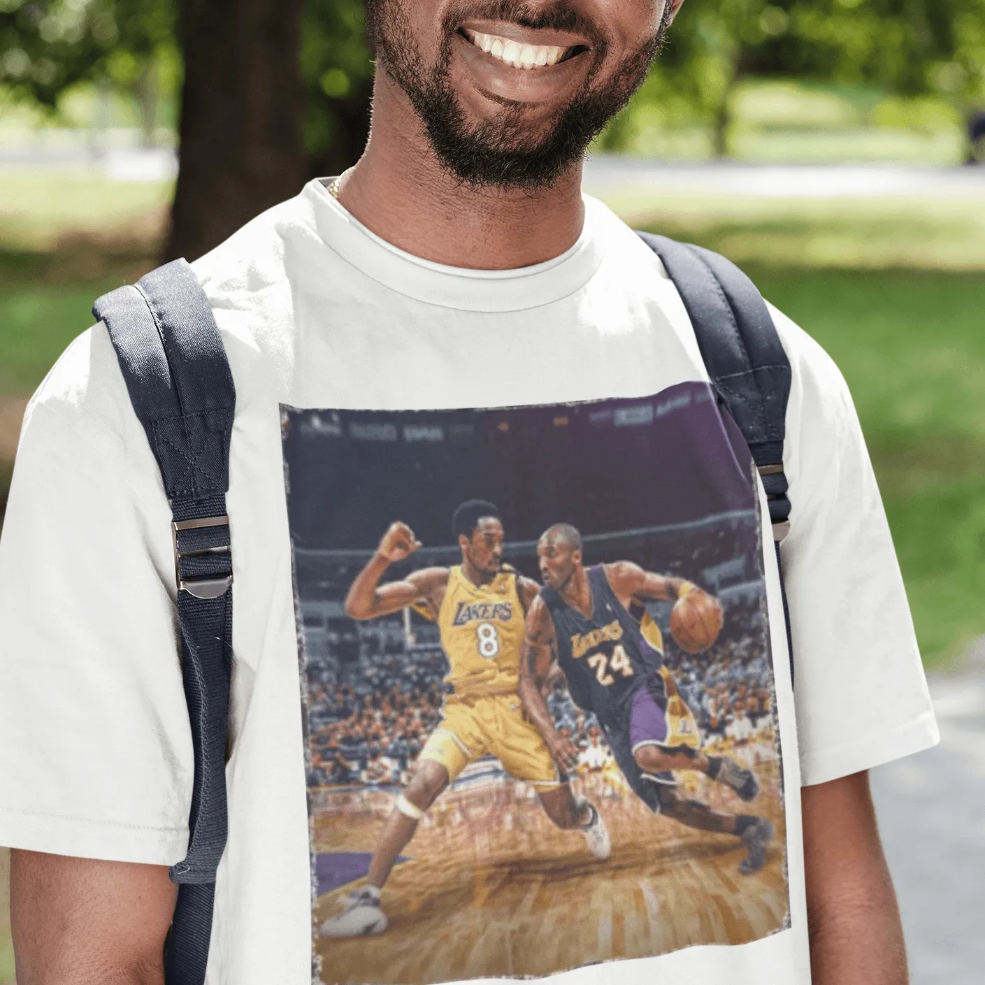 Basketball T-Shirt The Mamba Short Sleeve 100% Cotton Crew Neck Top