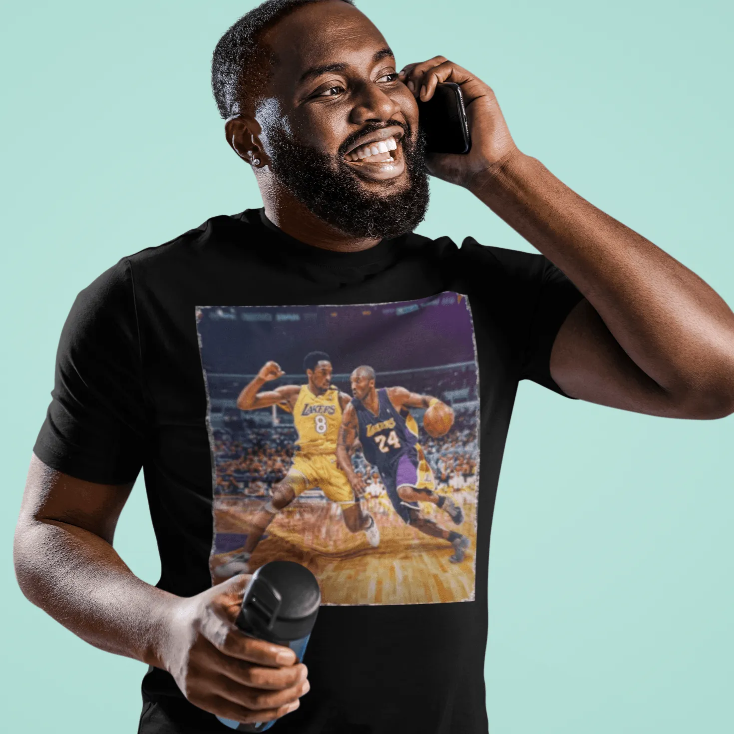 Basketball T-Shirt The Mamba Short Sleeve 100% Cotton Crew Neck Top