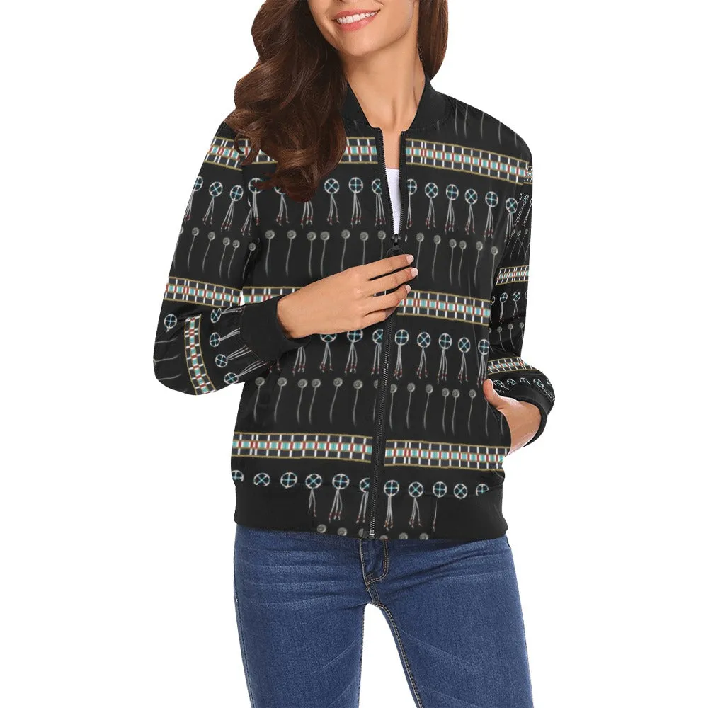 Beaded Bracelet Bomber Jacket for Women