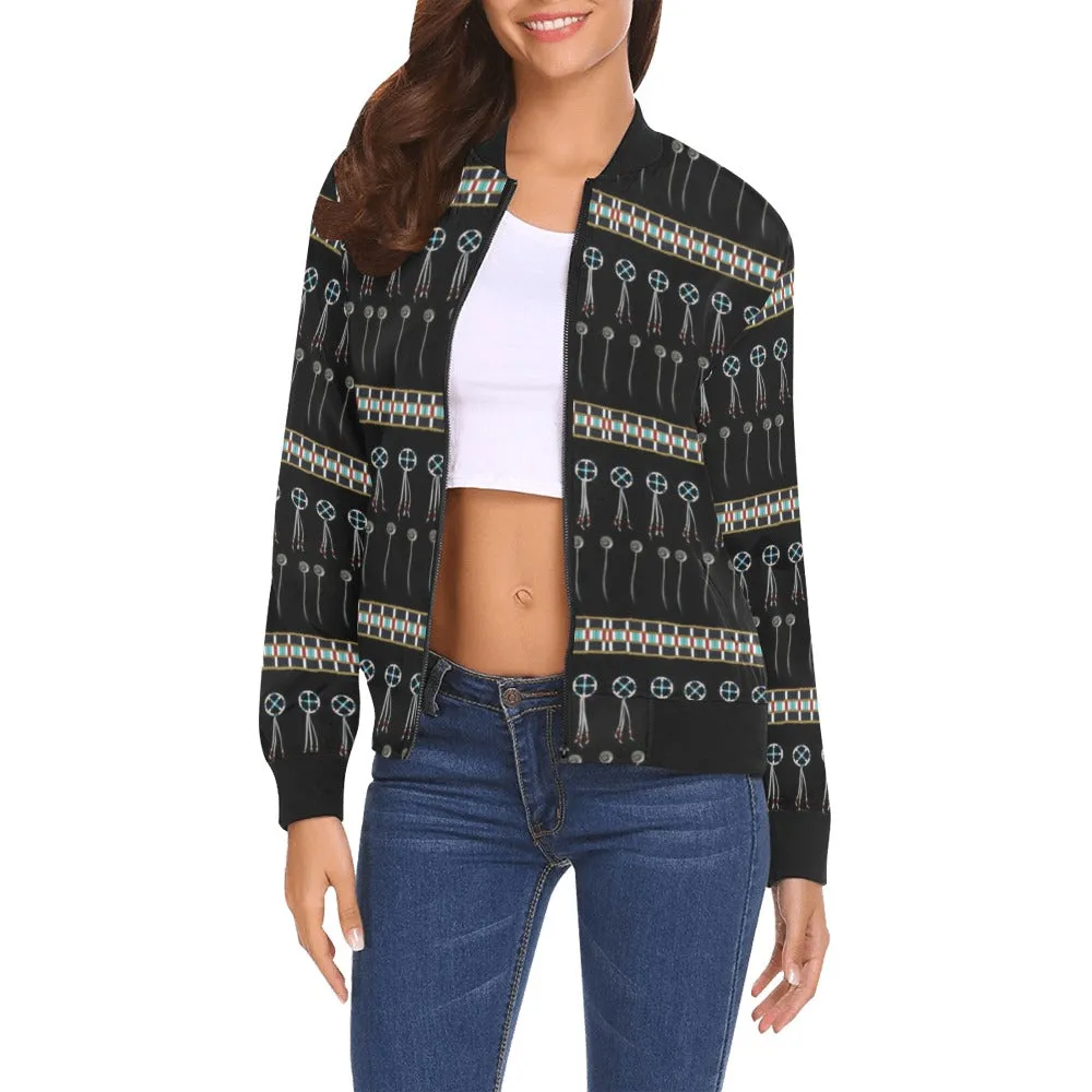 Beaded Bracelet Bomber Jacket for Women