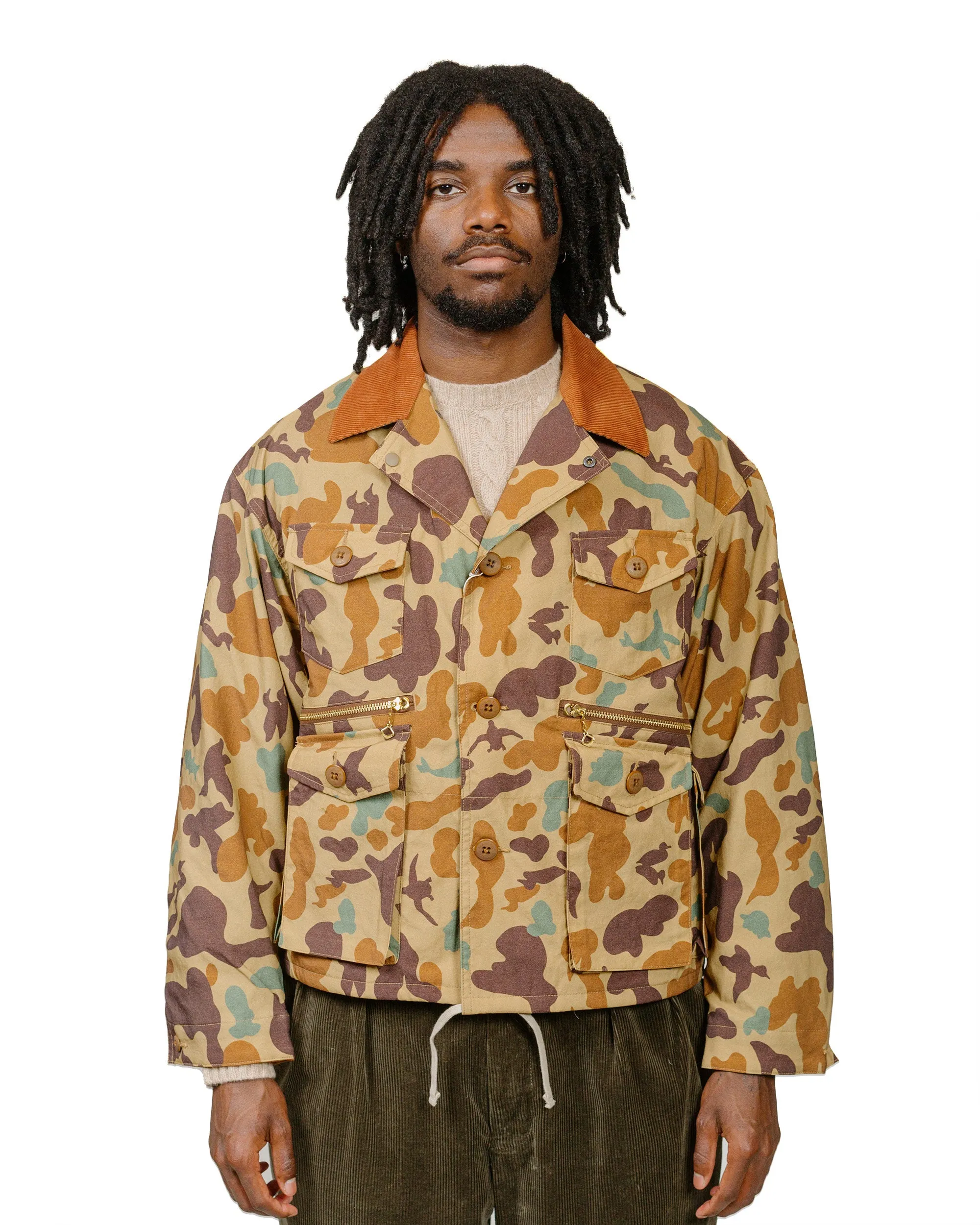 Beams Plus Fish Hunting Jacket Animal Camo Khaki