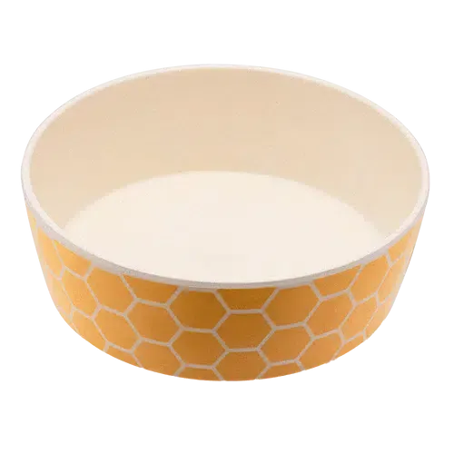 Beco - Bamboo Printed Dog Bowl - Honey Comb