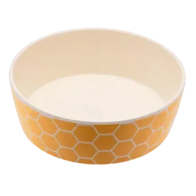 Beco - Bamboo Printed Dog Bowl - Honey Comb