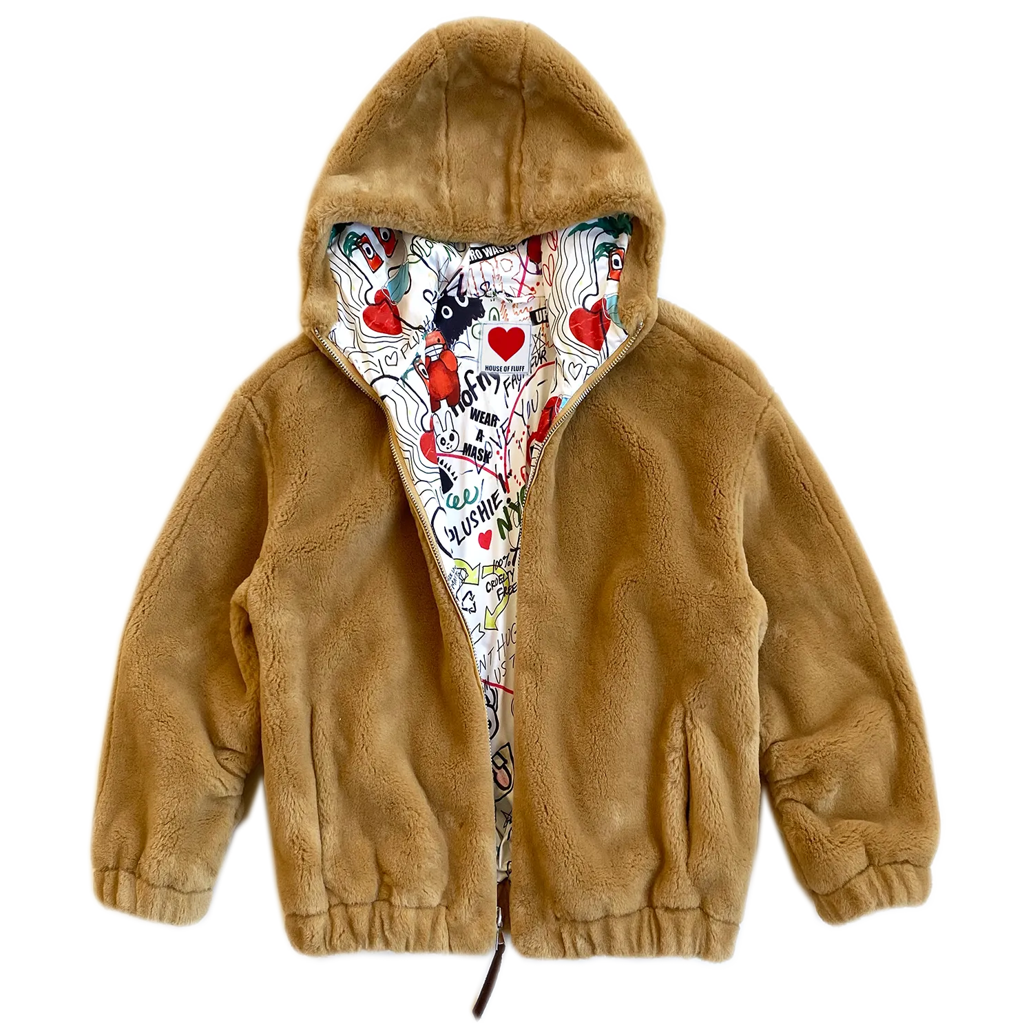 BIOFUR™ Zip Front "Ski" Jacket - Camel