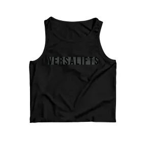 Black VersaLifts™ crop muscle tank