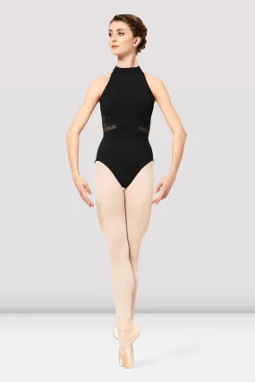 Bloch L2325 Adult High Neck Embroidered Halter Leotard