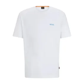 BOSS Te-Coral Reflective Artwork White T-Shirt