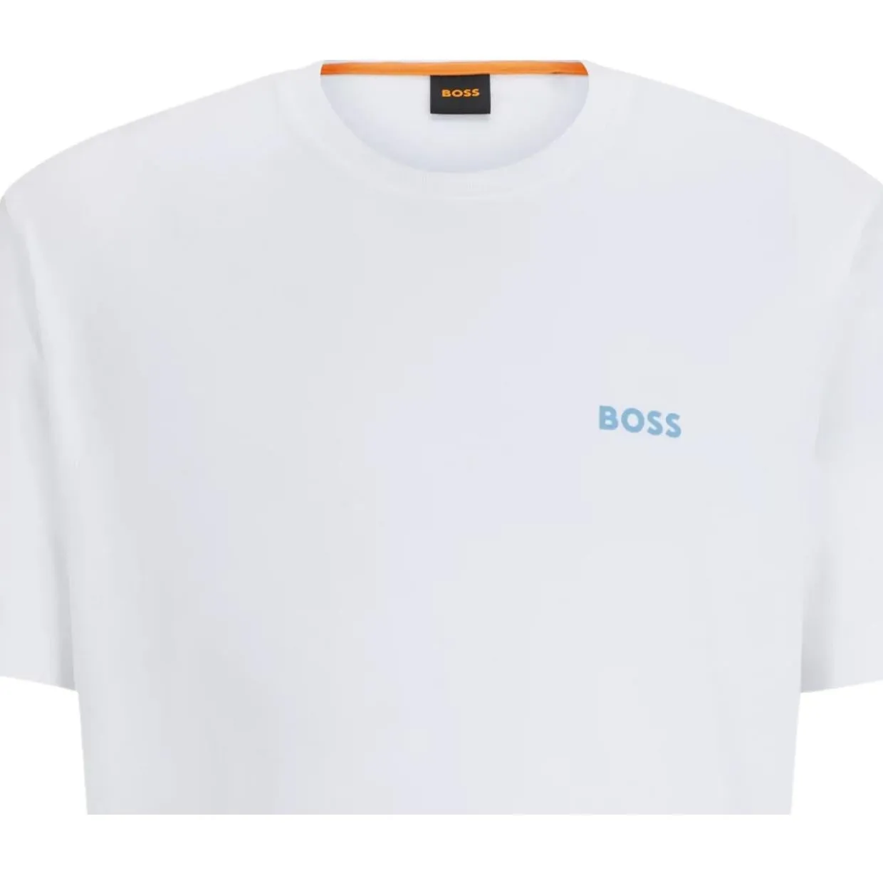 BOSS Te-Coral Reflective Artwork White T-Shirt