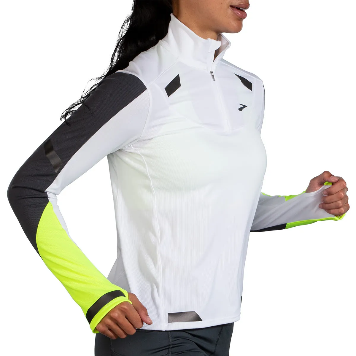 Brooks Run Visible 1/2 Zip Womens | White/asphalt/nightlife