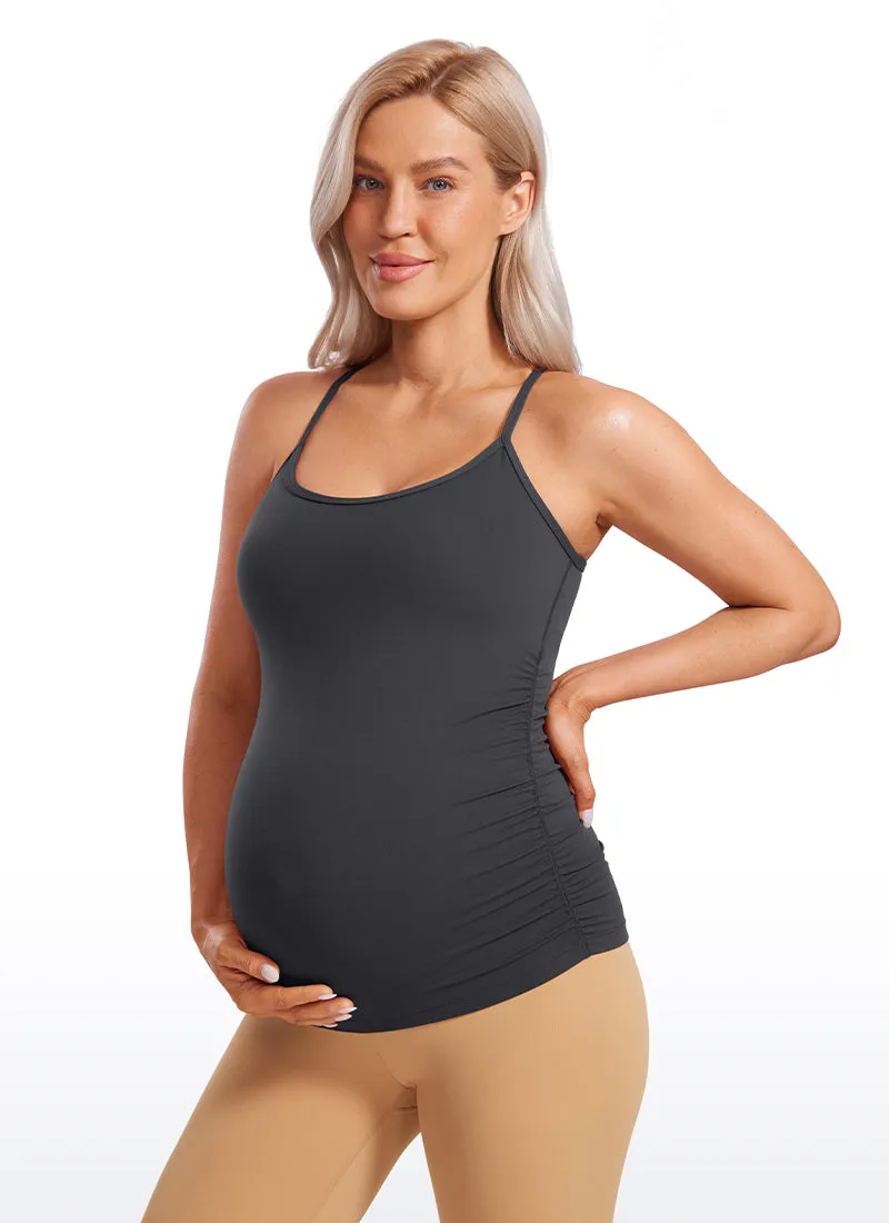 Butterluxe Y Back Maternity Tank Ruched Sides