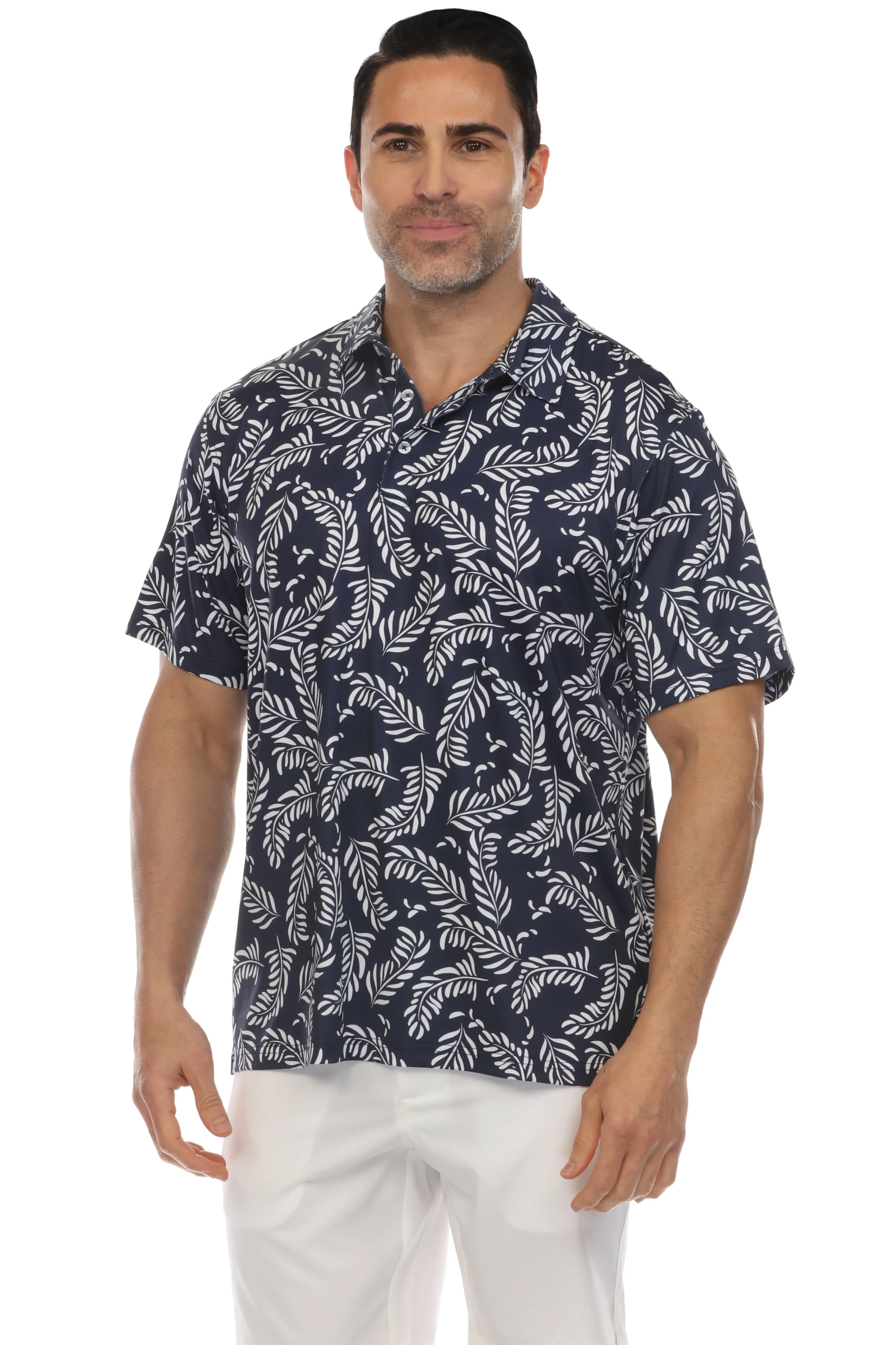 Casual Dry-Fit Polo Shirt Tropical Print