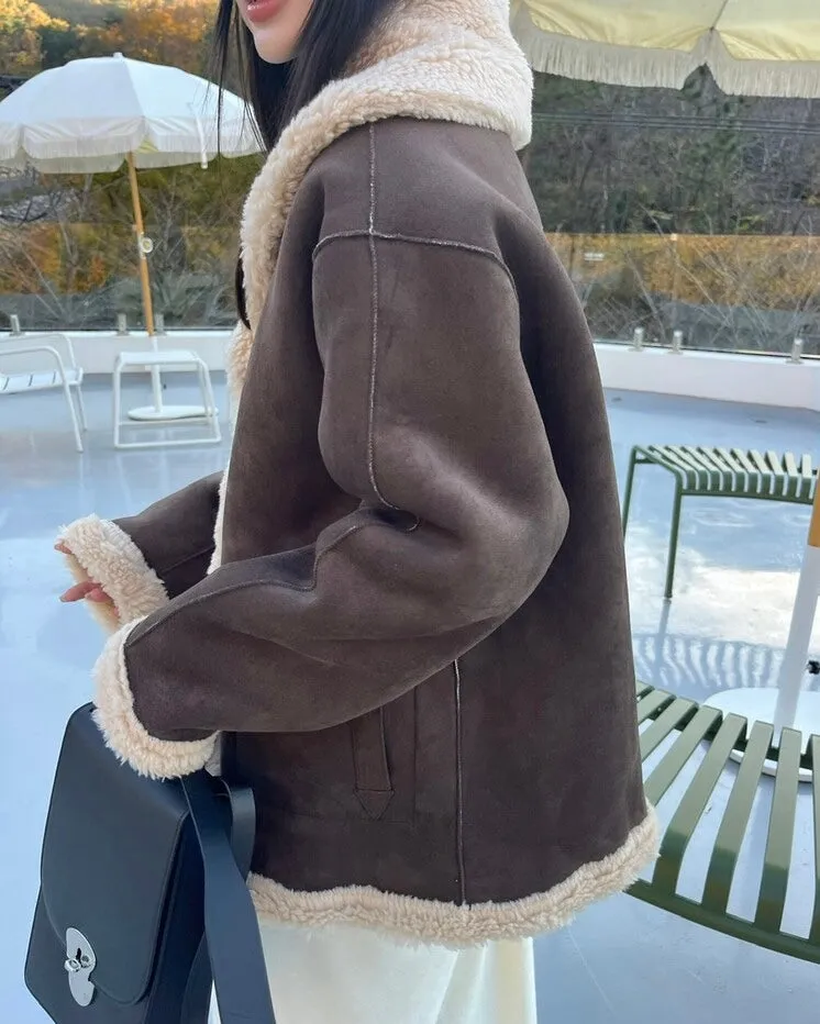 Cinnamon Shearling Jacket