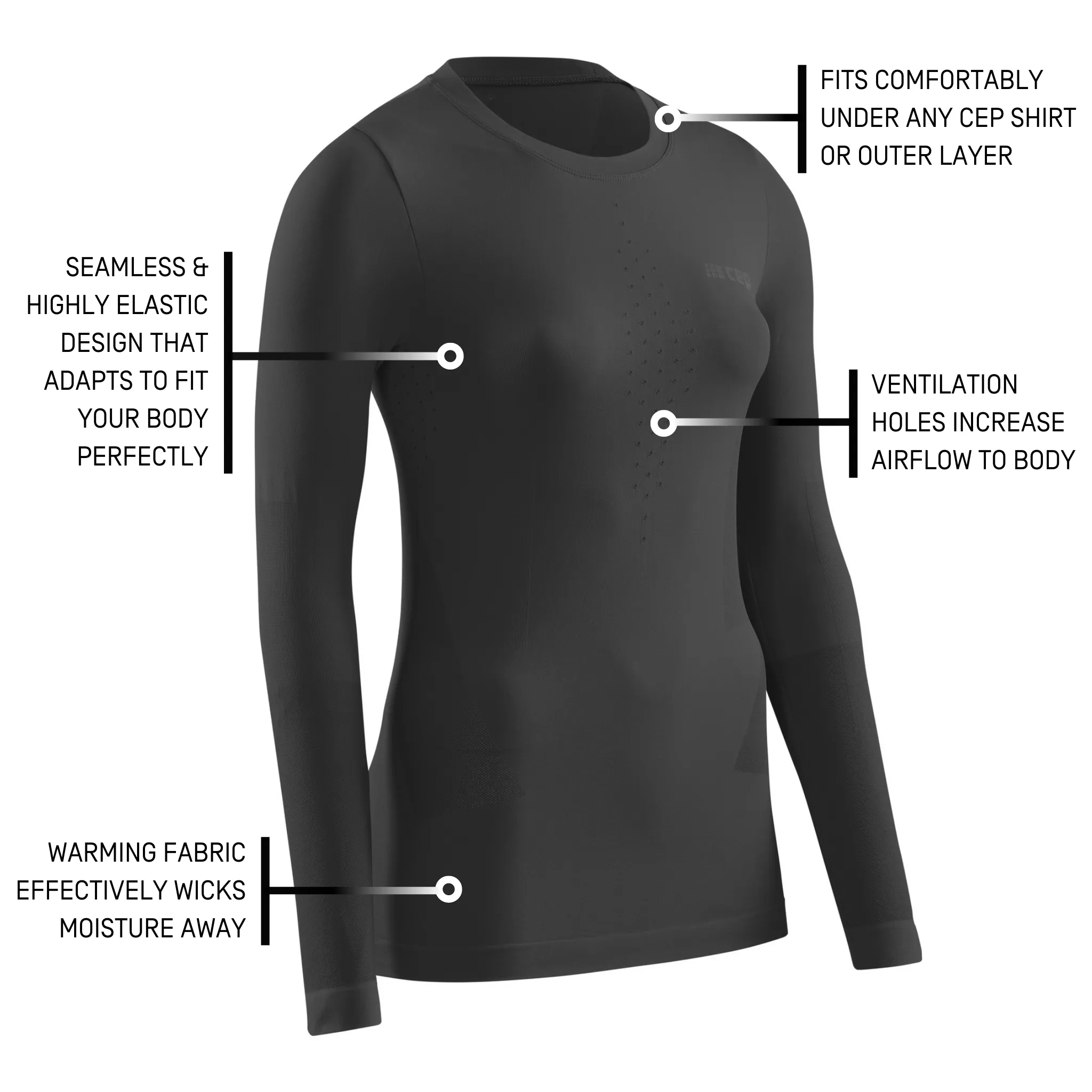 Cold Weather Long Sleeve Base Shirt, Women