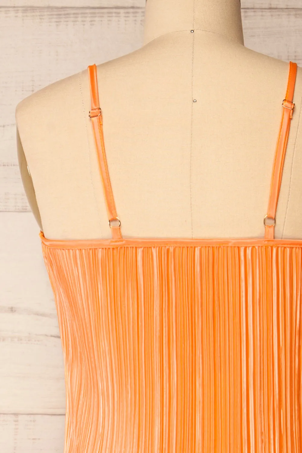 Cordoba Orange | Pleated Midi Dress