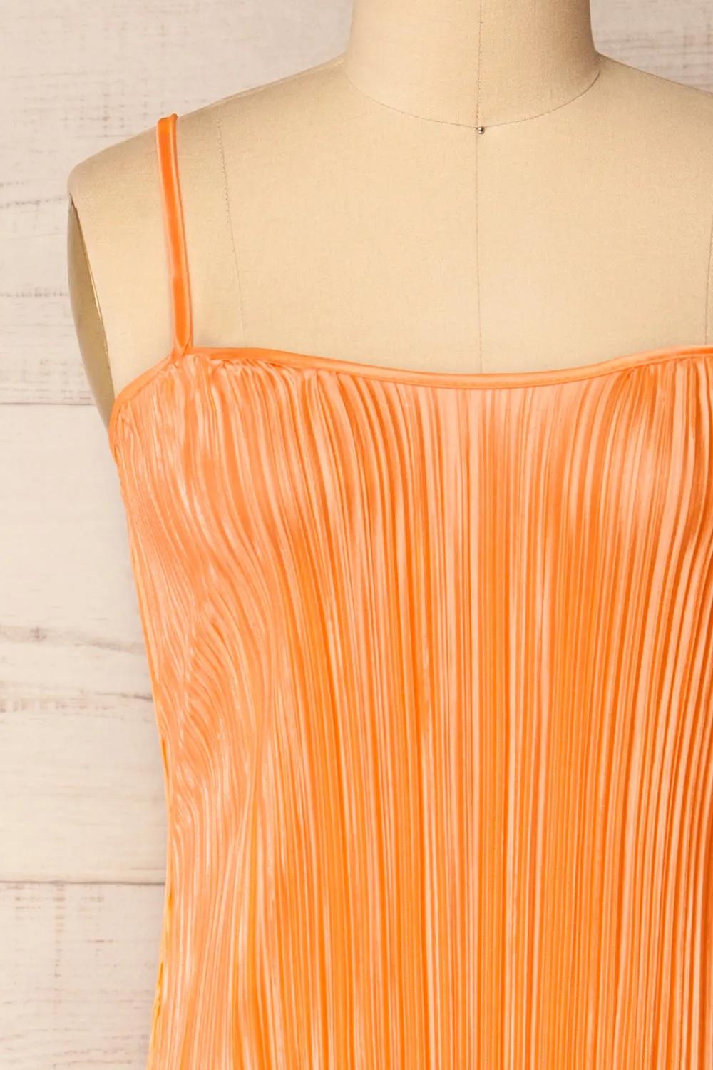 Cordoba Orange | Pleated Midi Dress