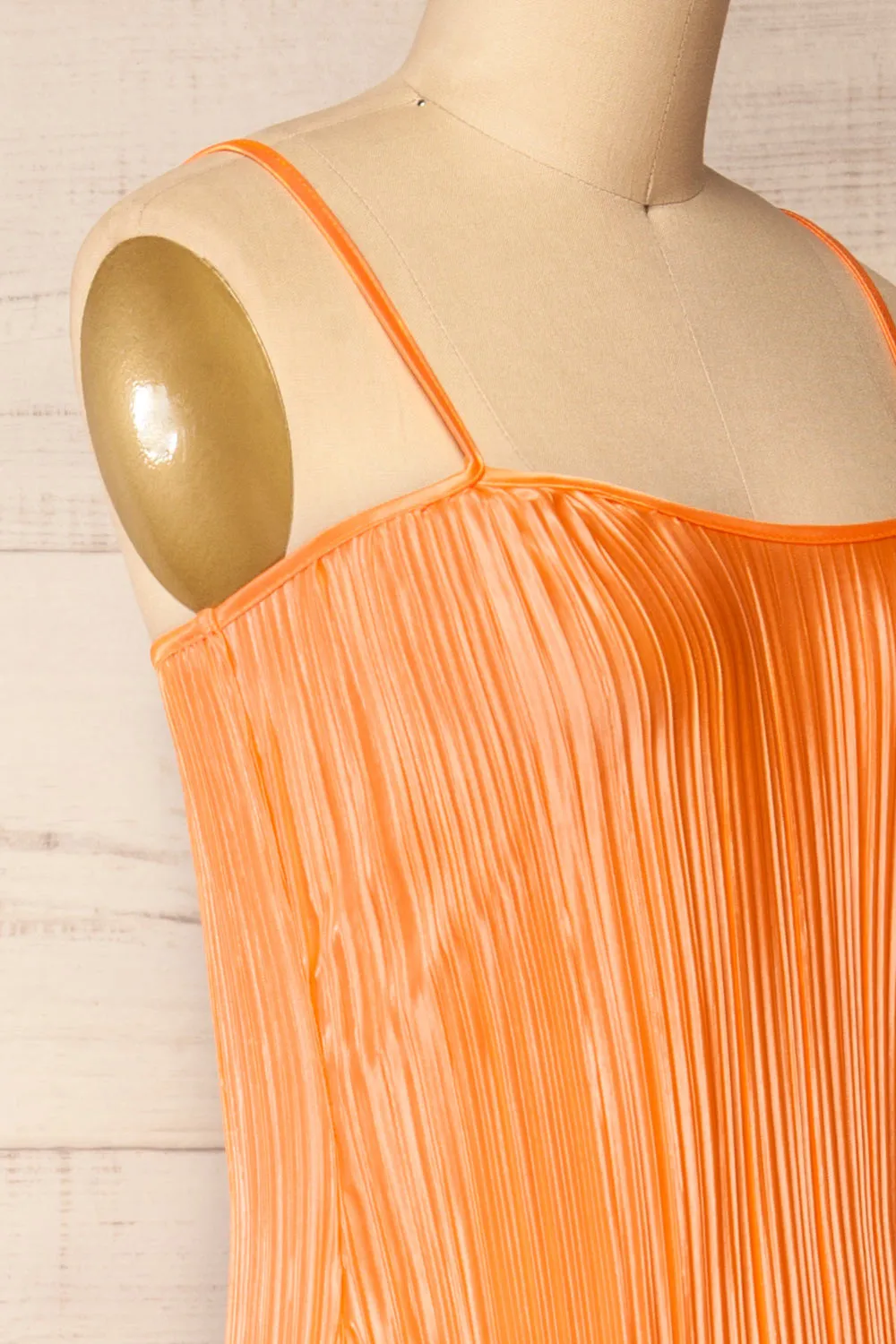 Cordoba Orange | Pleated Midi Dress