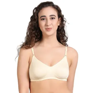 Cotton Non Padded T-Shirt Bra Beige for Girls