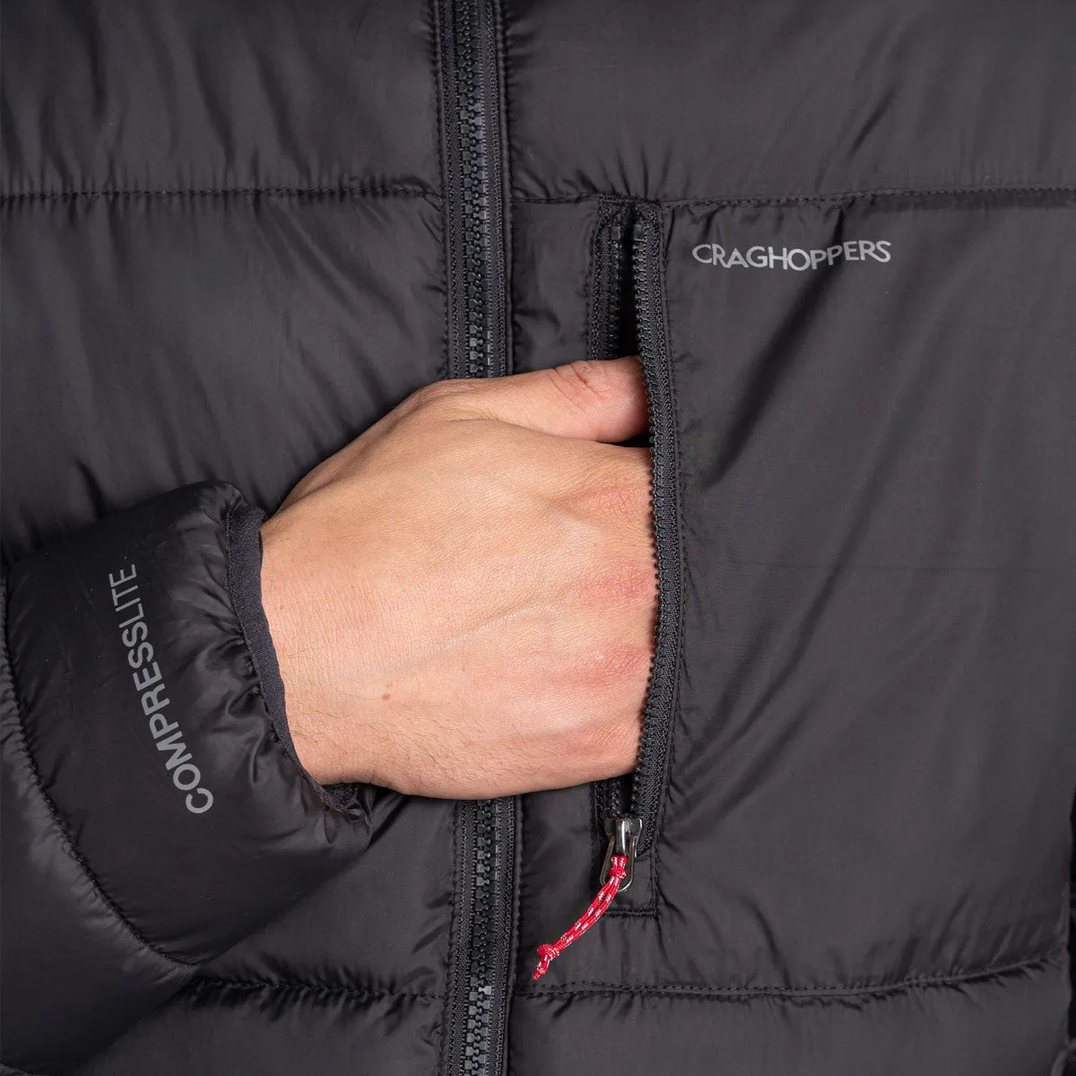 Craghoppers Compresslite VIII Hooded Jacket - Mens - Black