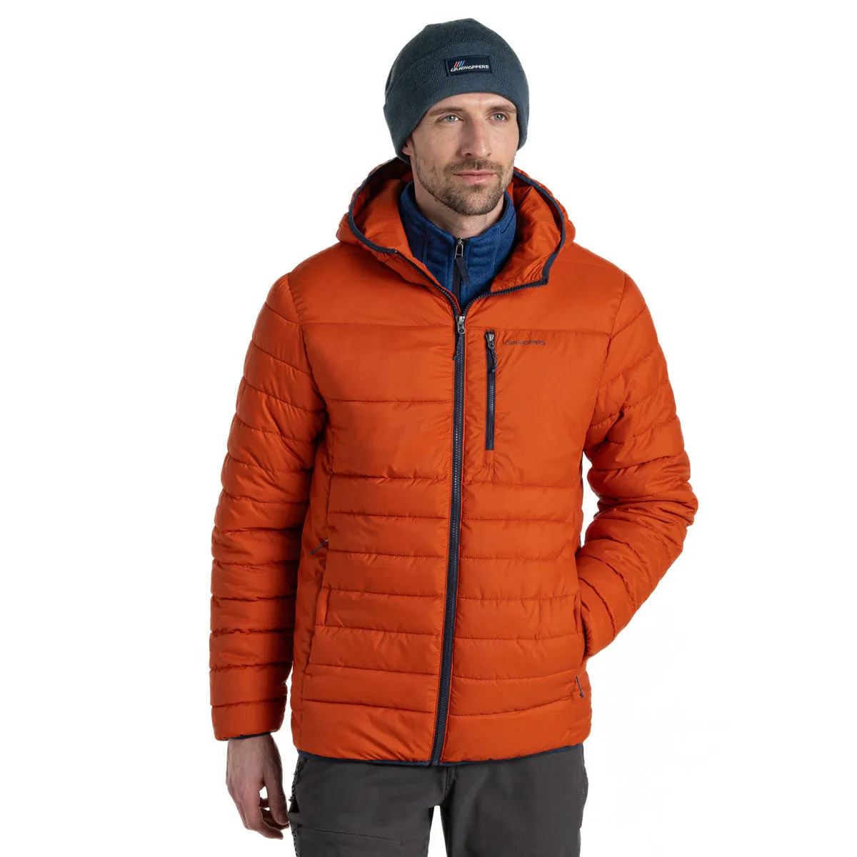 Craghoppers Compresslite VIII Hooded Jacket - Mens - Carnelian Orange