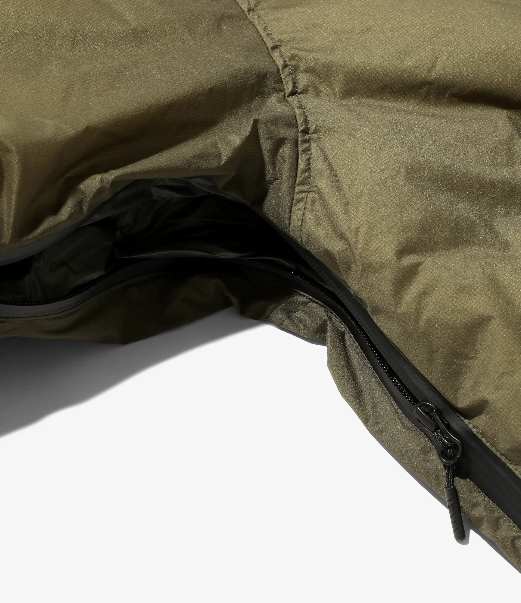 Down Zip Jacket – Olive Ripstop Nylon