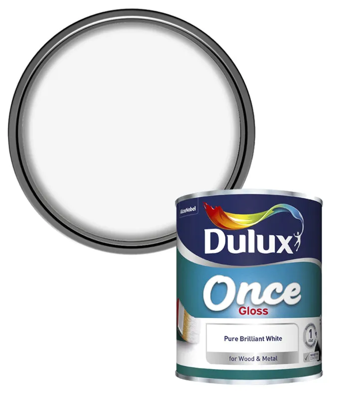 Dulux Once Gloss Paint - Pure Brilliant White