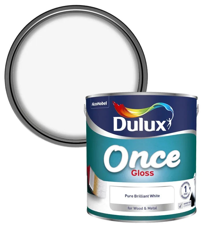 Dulux Once Gloss Paint - Pure Brilliant White