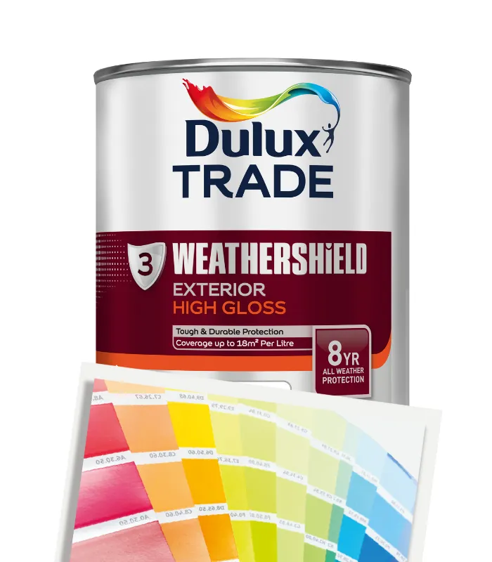 Dulux Trade Weathershield Exterior High Gloss - Tinted Colour Match