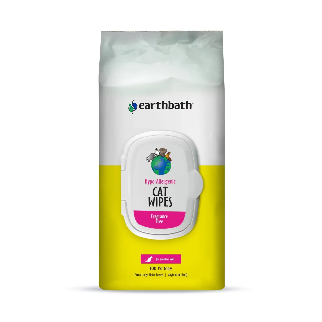 Earthbath Hypoallergenic Cat Wipes (100ct)