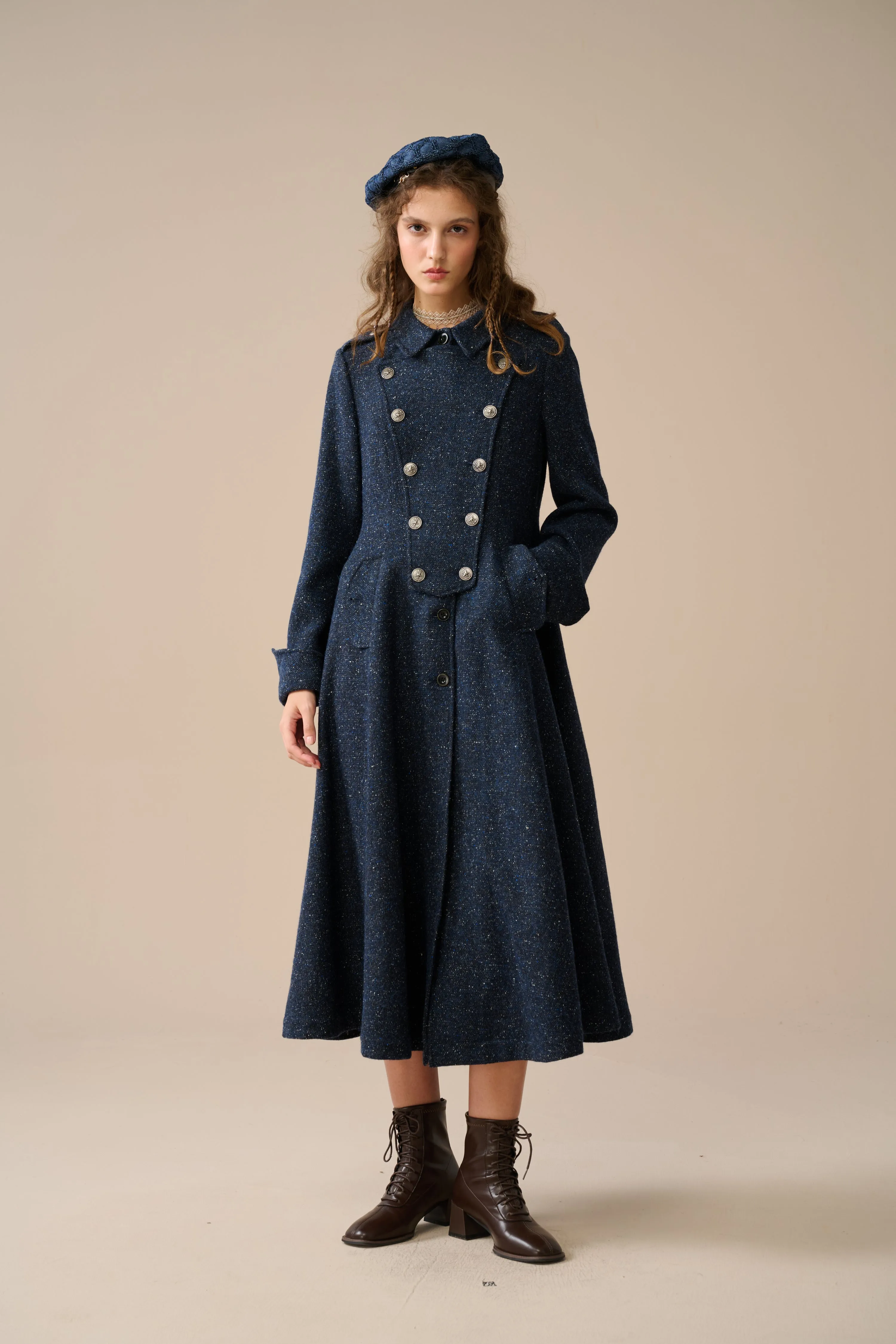 Erica 23 |Double breasted 100% wool coat