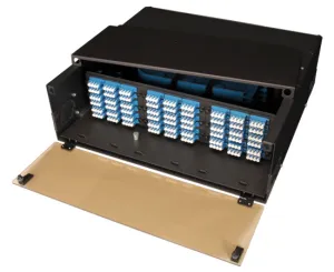 Fiber Patch and Splice Panel, High Density, Slide-Out, 3U, 9 Adapter Panel Capacity