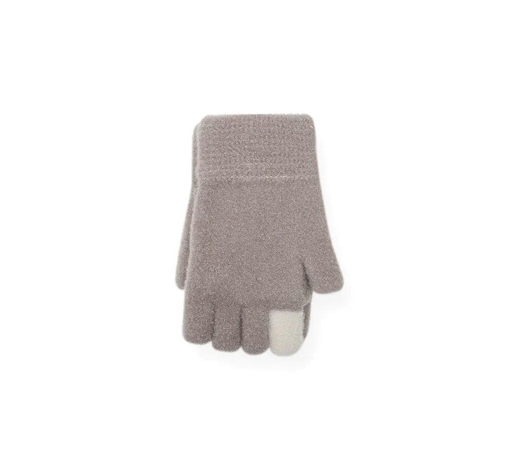 Fingerless Ultra Plush Knit Ewe Gloves