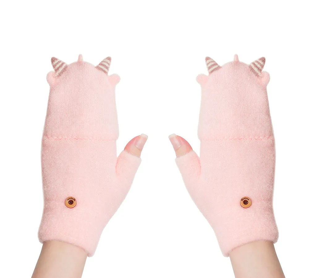 Fingerless Ultra Plush Knit Ewe Gloves